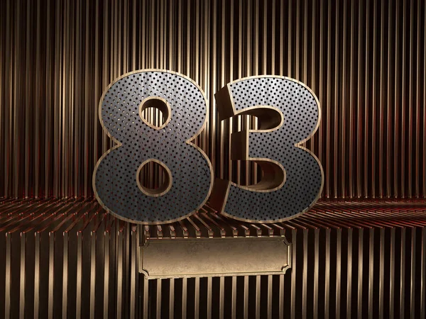 83-as szám kis lyukakkal — Stock Fotó
