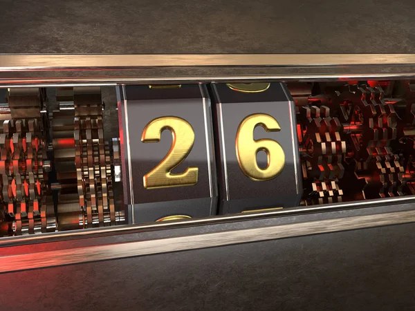 Slot makinesinin 26 numaralı biçimi — Stok fotoğraf