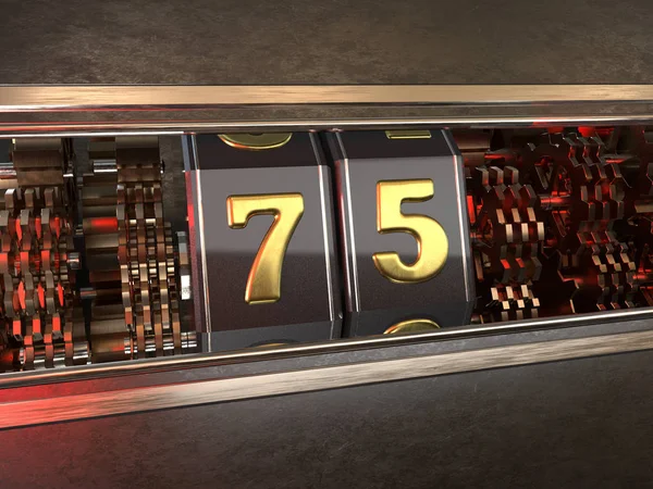 number 75 style of slot machine