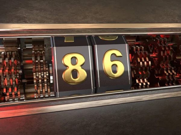 86 numaralı slot makinesi biçimi — Stok fotoğraf