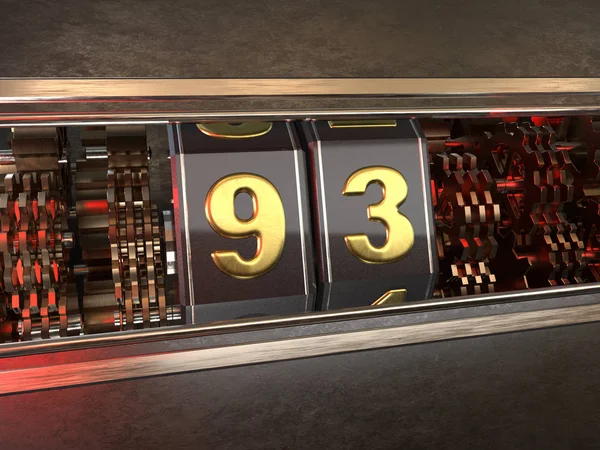 Slot makinesinin 93 numaralı biçimi — Stok fotoğraf