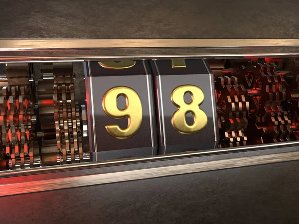 Slot makinesinin 98 numaralı biçimi — Stok fotoğraf