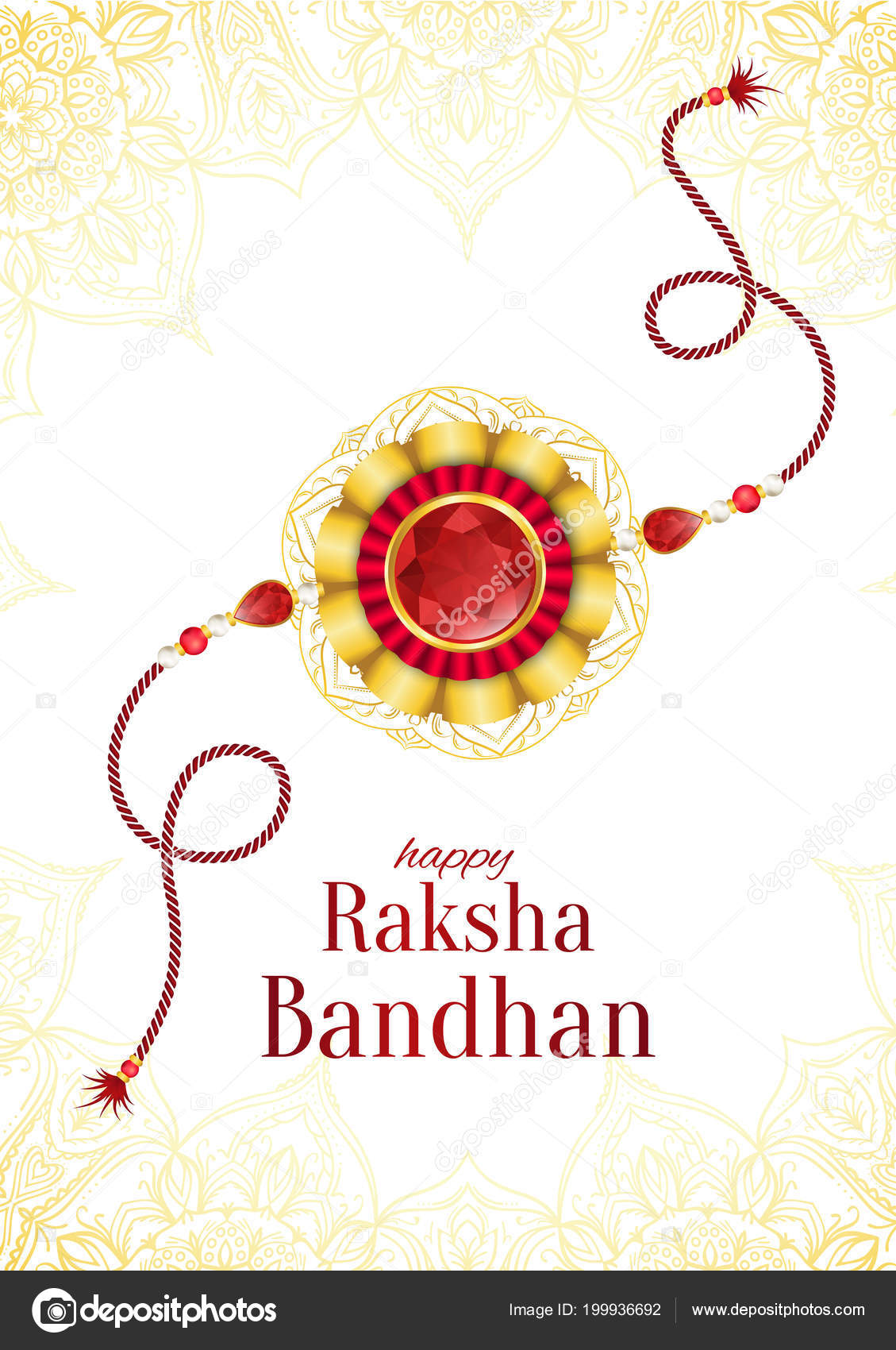 Raksha Bandhan Vector Background Rakshabandhan Greeting Card Rakhi Talisman  Amulet Stock Vector Image by © #199936692