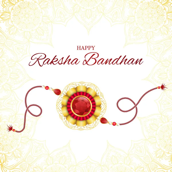 Raksha Bandhan Διάνυσμα Φόντο Rakshabandhan Ευχετήρια Κάρτα Rakhi Ένα Φυλαχτό — Διανυσματικό Αρχείο