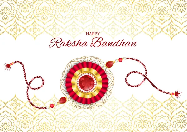 Raksha Bandhan Vektorové Pozadí Rakshabandhan Blahopřání Rakhi Talisman Nebo Amulet — Stockový vektor