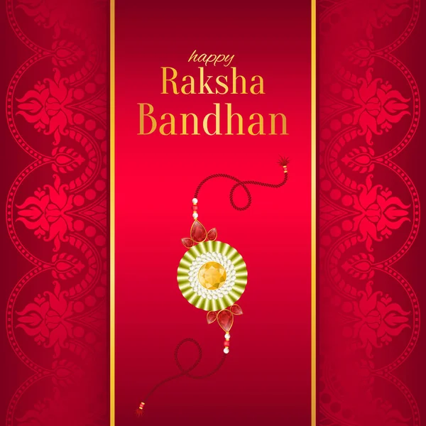 Raksha Bandhan Διάνυσμα Φόντο Rakshabandhan Ευχετήρια Κάρτα Rakhi Ένα Φυλαχτό — Διανυσματικό Αρχείο