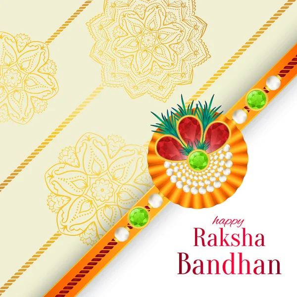 Raksha Bandhan Διάνυσμα Φόντο Rakshabandhan Ευχετήρια Κάρτα Rakhi Ένα Φυλαχτό — Διανυσματικό Αρχείο