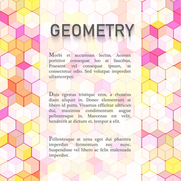 Fondo Geométrico Abstracto Con Lugar Para Texto — Archivo Imágenes Vectoriales