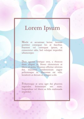 Geometrik arka plan mavi ve pembe renkli metin için yer ile