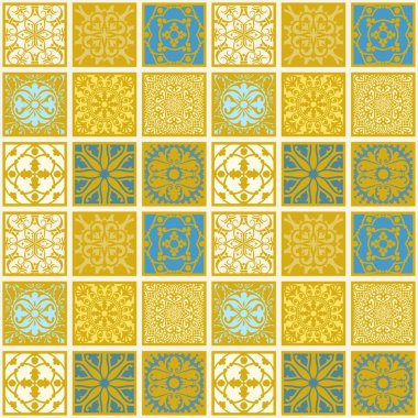 Seamless arabic pattern - based on ottoman traditional ornament clipart