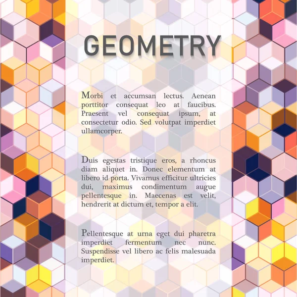 Abstrakcyjne Geometryczne Tło Miejscem Tekst — Wektor stockowy