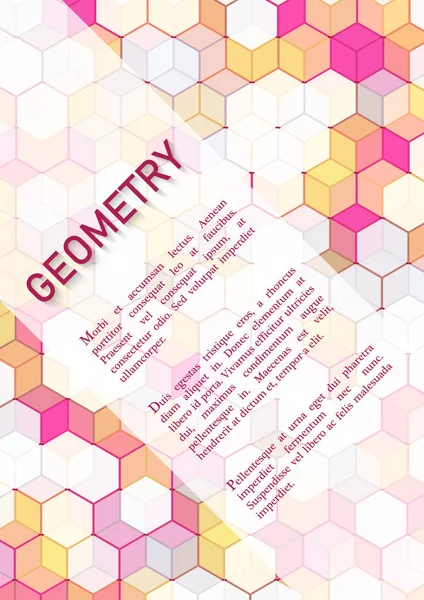 Fondo Geométrico Abstracto Con Lugar Para Texto — Archivo Imágenes Vectoriales