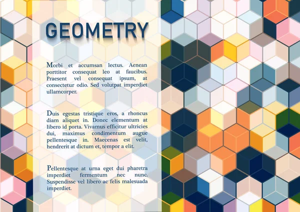 Abstrakter Geometrischer Hintergrund Mit Platz Für Text — Stockvektor