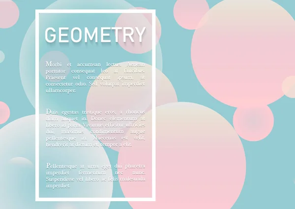 Fond Géométrique Abstrait Avec Place Pour Texte Bleu Rose — Image vectorielle