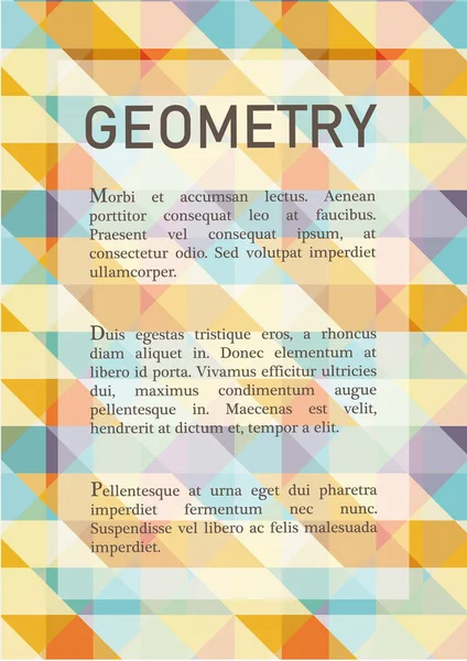 Fondo Geométrico Abstracto Con Lugar Para Texto — Archivo Imágenes Vectoriales