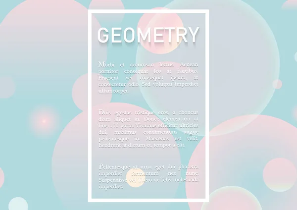 Fondo Geométrico Abstracto Con Lugar Para Texto Color Azul Rosa — Vector de stock