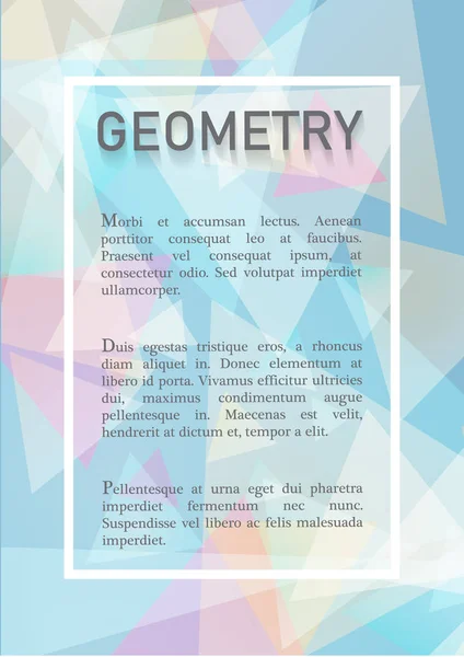 Fondo Geométrico Abstracto Con Lugar Para Texto Color Azul Rosa — Archivo Imágenes Vectoriales