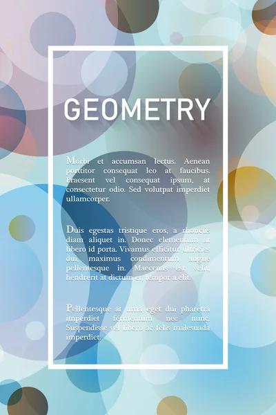 Geometrik Arka Plan Mavi Pembe Renkli Metin Için Yer Ile — Stok Vektör