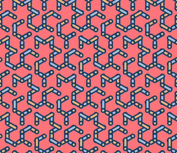 Patrón Geométrico Abstracto Sin Costura Con Elementos Cadena — Archivo Imágenes Vectoriales