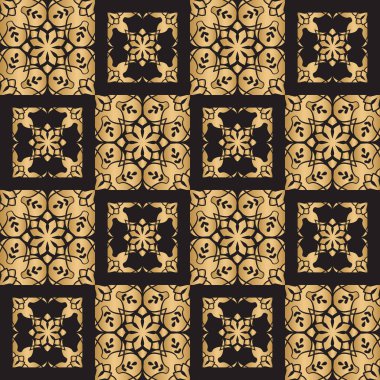 Altın rengi Dikişsiz geometrik desen