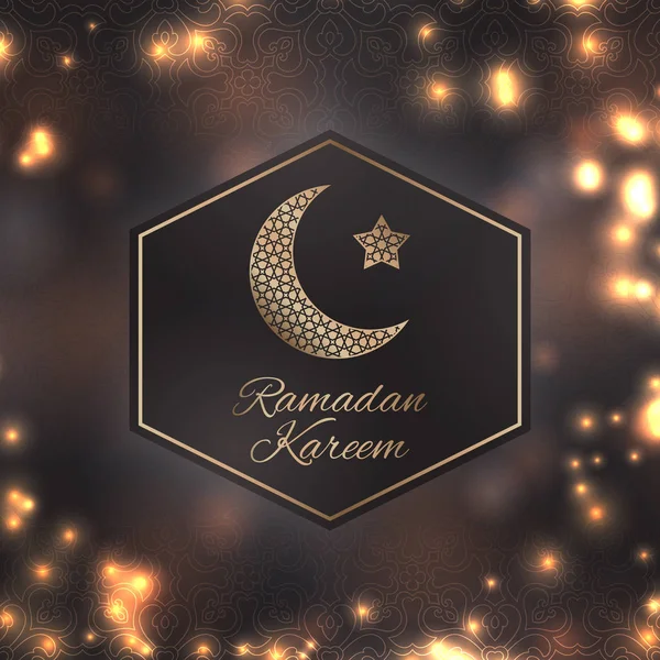 Ramadan Kareem gratulationskort — Stock vektor