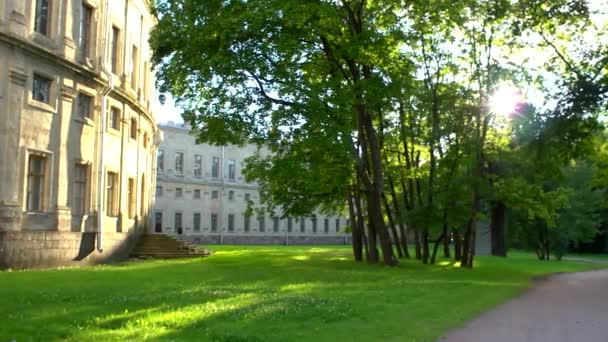 Beautiful Gatczyna Palace Parku — Wideo stockowe