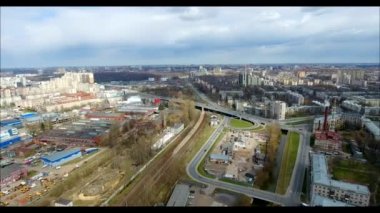 endüstriyel bölge St. Petersburg panorama hava
