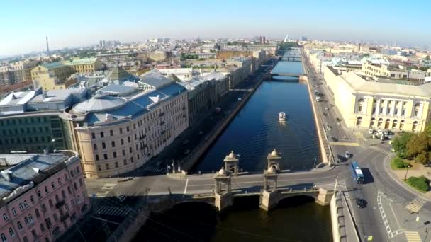 Vista Superior Los Canales San Petersburgo — Vídeo de stock