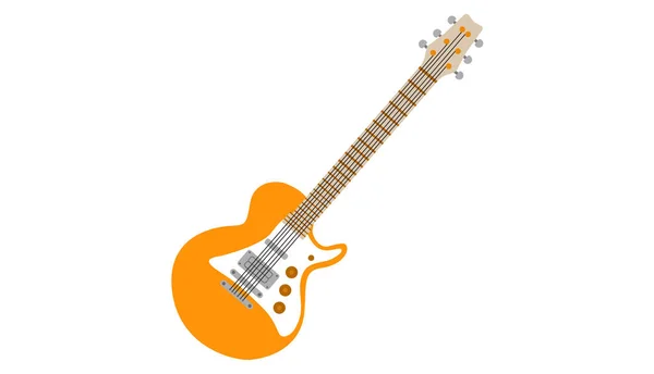 Gitarre Elektrisch Isolierte Vektorillustration — Stockvektor
