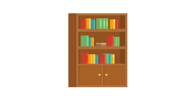 İnsolated kitaplık vektör çizim