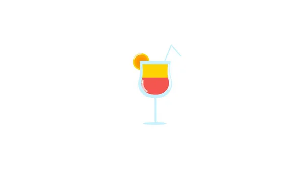 Drink Wijn Glas Geïsoleerde Vector Illustratie — Stockvector