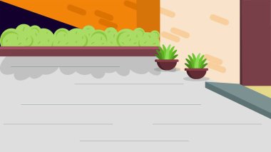 Beautifull ev giriş vektör illüstrasyon