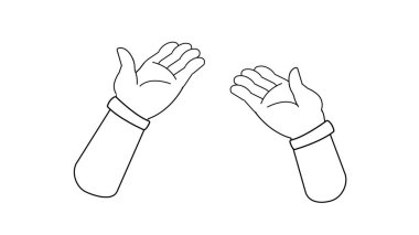 Eller izole vektör illüstrasyon