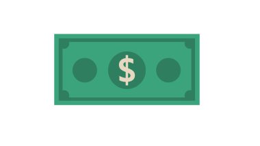 Dolar izole vektör illüstrasyon