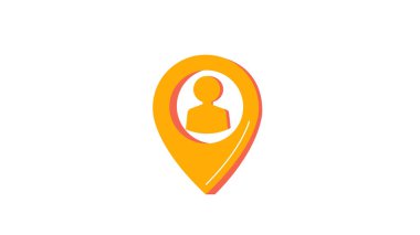 Konum simgesi yalıtılmış vektör çizimi