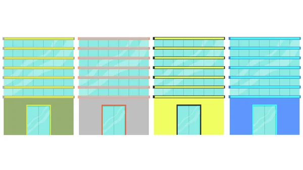 Bâtiments Pack Illustration Vectorielle — Image vectorielle