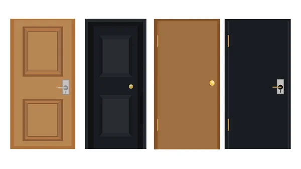 Pack Portes Isolées Vectorielles Illustration — Image vectorielle