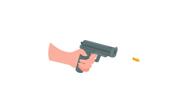 Pistola Ilustração Vetorial Isolado — Vetor de Stock