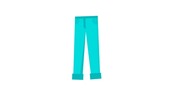 Pantalones Azules Ilustración Vector Aislado — Vector de stock