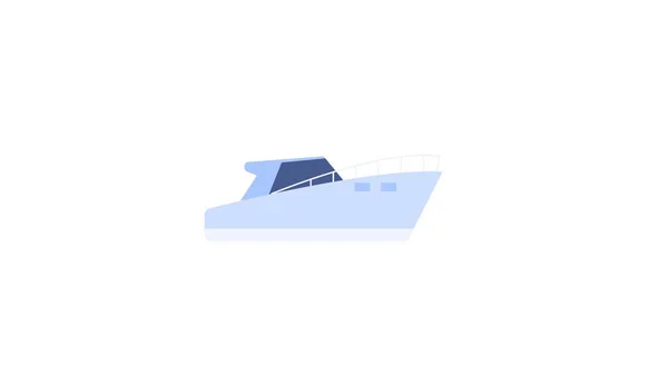 Yacht Isolated Vector Illustration — Stock Vector