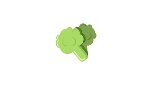 Ilustração Vetorial Isolada Brócolis —  Vetores de Stock