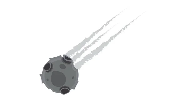 Meteorit Alá Füst Izolált Vektor Illusztráció — Stock Vector