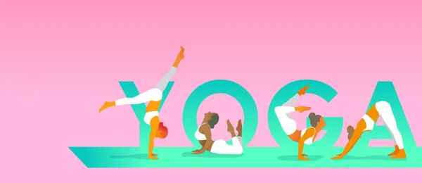 Yoga (pinc) 01 — Vector de stock