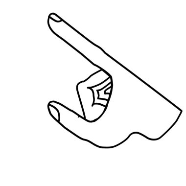 minimalist El vektör simgesi