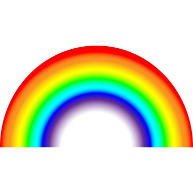 Beyaz arka plan simgesi üzerinde gökkuşağı