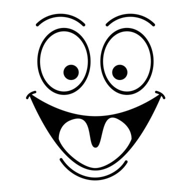 beyaz bir arka planda mutlu gülümseme yüz