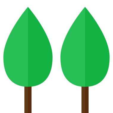 iki basit ağaç amblemi