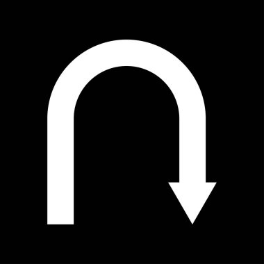 beyaz geri dönüş ok simgesi.