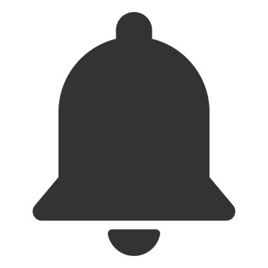 Düz stilde yalıtılmış Bell Simgesi