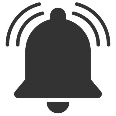 Beyaz arka plan üzerinde zil zil simgesini